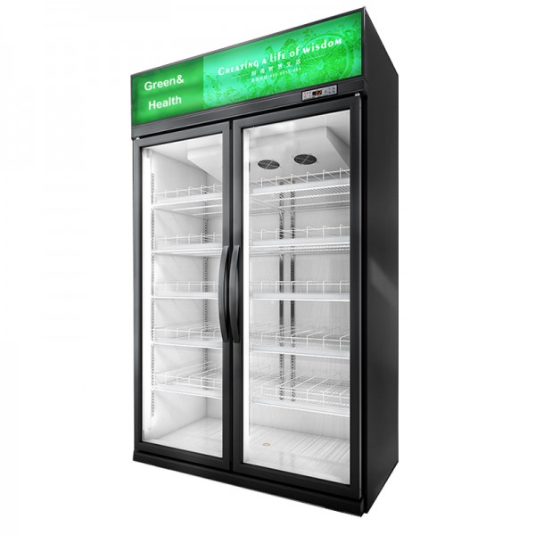 2020 New Arrival Trendy Commercial Deep Refrigerator Cogelador Two Door Refrigerator Adjustable Vertical Glass 220V Green Health Manufacturer, Wholesale, Custom, OEM, Bulk Buy