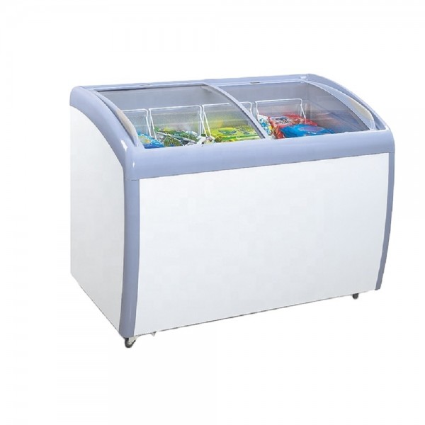 220V Commercial Chest Glass Door Fish Storage Deep Freezer For Supermarket Manufacturer, Wholesale, Custom, OEM, Bulk Buy