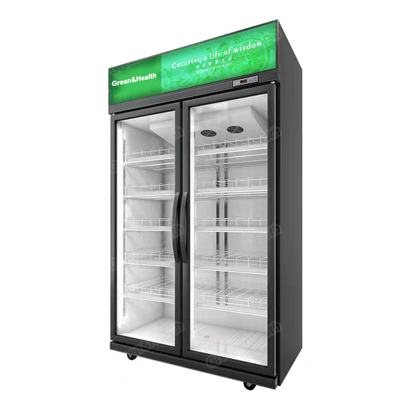 Black color stand up fridge glass door display Cooler Fridge showcase Equipment Manufacturer, Wholesale, Custom, OEM, Bulk Buy