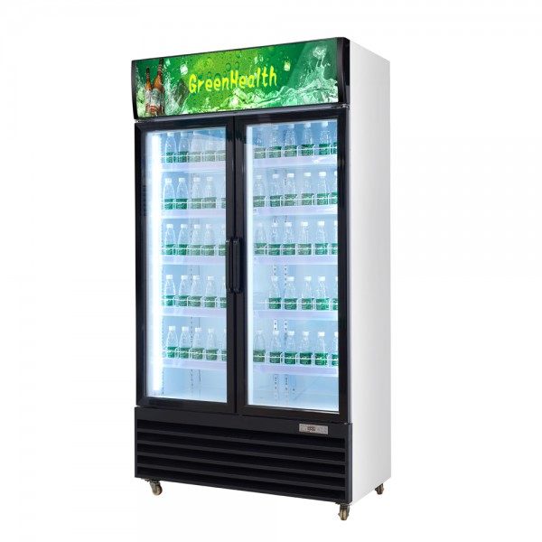 single door stand up freezer display showcase for grocery store OEM guangzhou factory Manufacturer, Wholesale, Custom, OEM, Bulk Buy